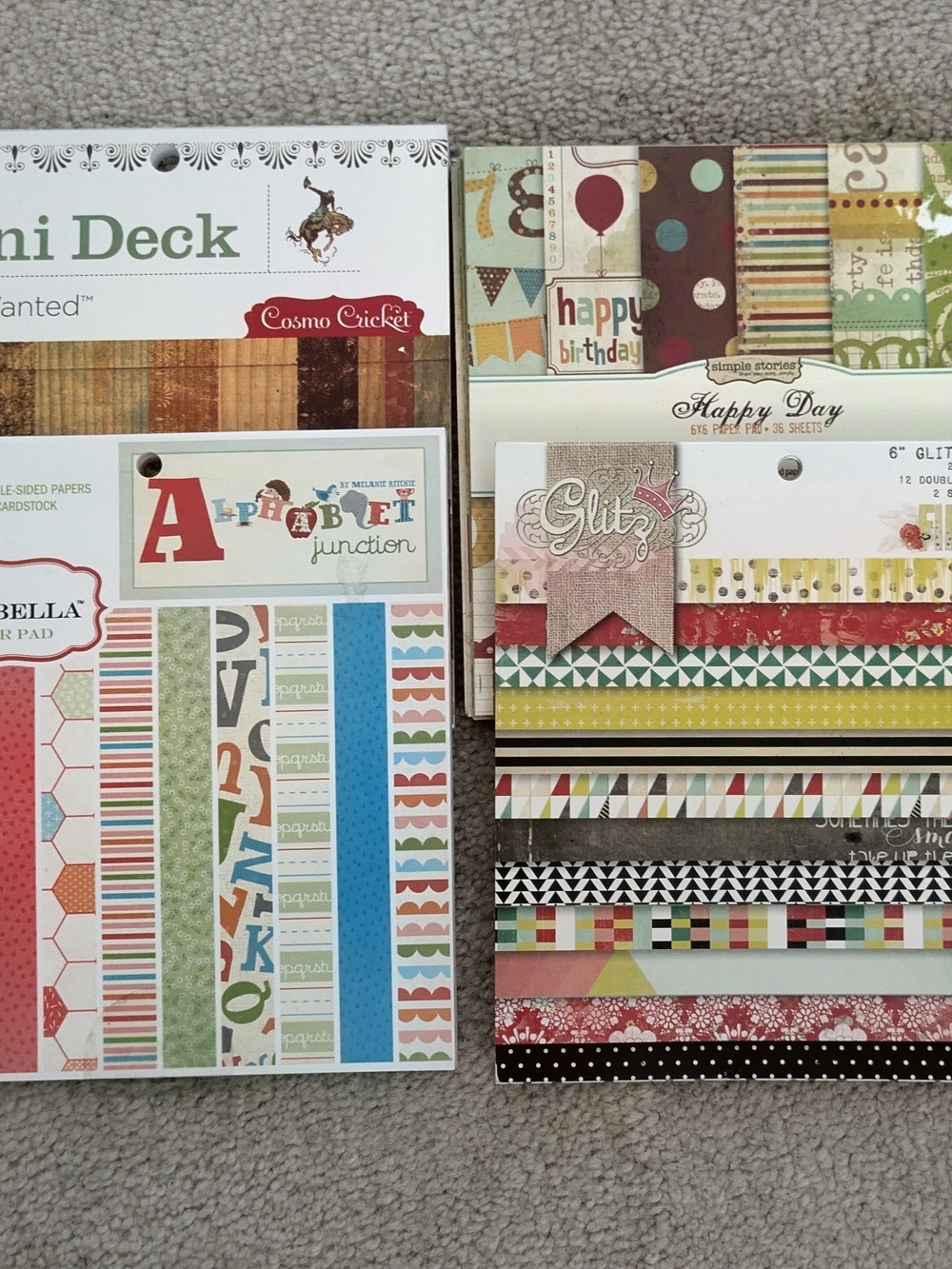 Cosmo Cricket & Assorted Patterned Scrapbook Paper Pads - Multicolor